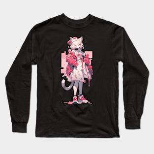 Anime Cat Girl Long Sleeve T-Shirt